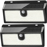 2 Pack 452 LED Solar Motion Lights 2000LM IP65 Waterproof Wireless Security Lights