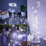 4 Pack 33FT 100 LED Cool White Fairy String Lights Battery Operated with Remote Control Timer Waterproof Silver Copper Wire Twinkle Lights for Christmas Party Wedding Home Decor