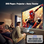 Bluetooth 1080P Mini Projector, Built-in DVD, Portable, Outdoor Movies