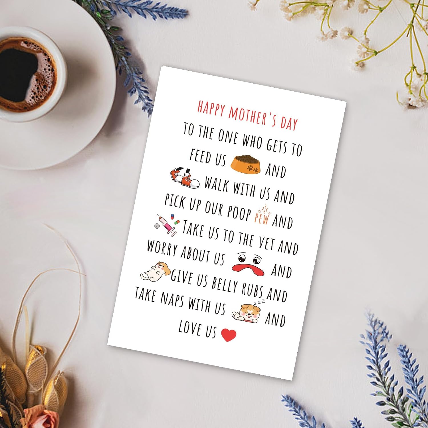 Funny Mothers Day Card From The Dog, Dog Mom Mothers Day Card, Dog Mother Day Card For Her Dog Mom Grandma, Mothers Day Gift For Dog Owner