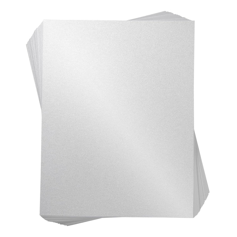 Shimmer Paper, 96-Pack White Metallic Cardstock, Double Sided, Laser Printer F