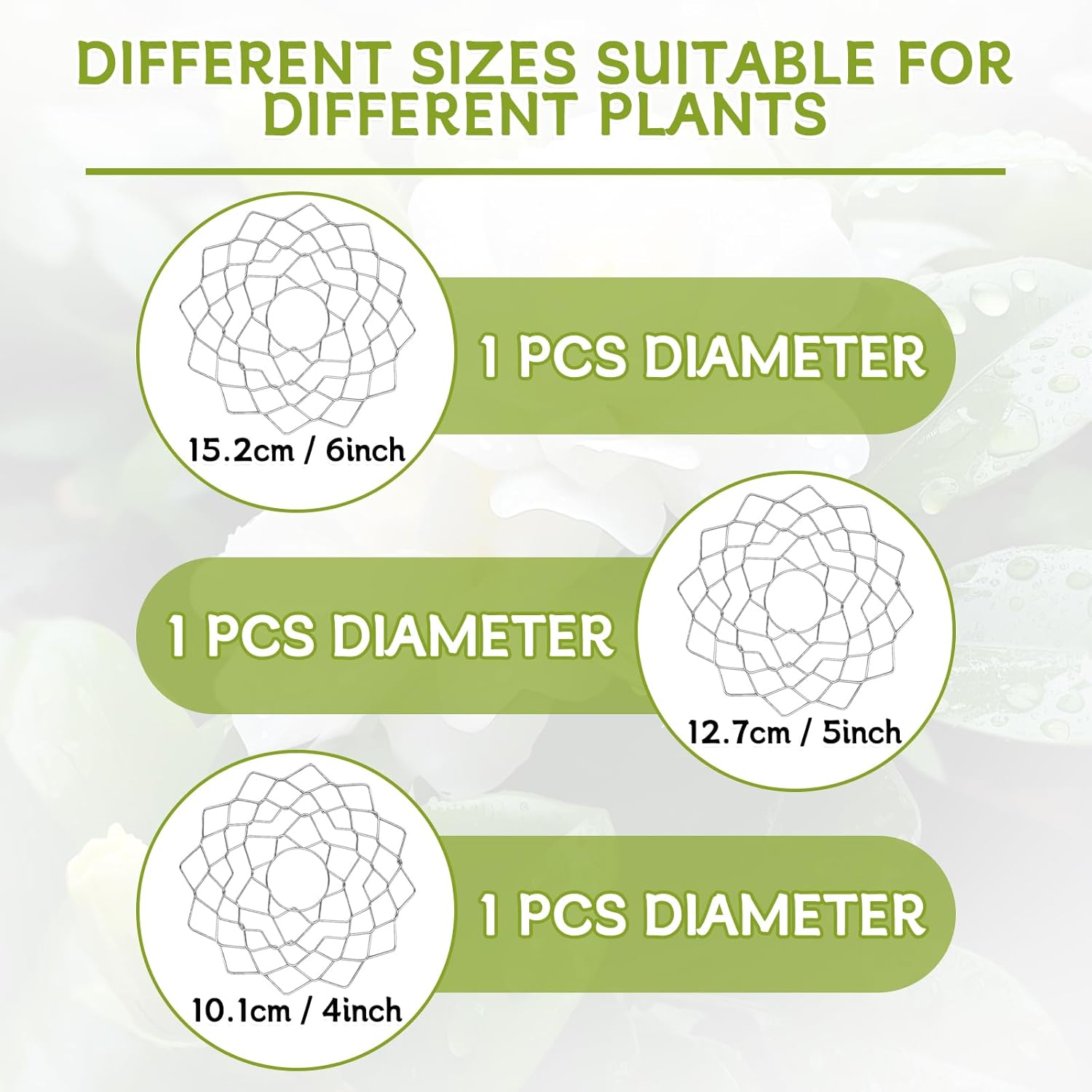 3 Size Flower Frog Grid Bouquet Stem Holder For Vase Artificial Flowers Arrangement,Flower Arranging Floral Frogs Kenzan Lid With Clips For Ikebana Floristry Supplies Accessories