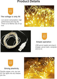 2M 20 LED Fairy String Lights USB Powered Warm White Mini Twinkle Lights for Desk Office Christmas Tree Party Bedroom Decor (2 Pack)