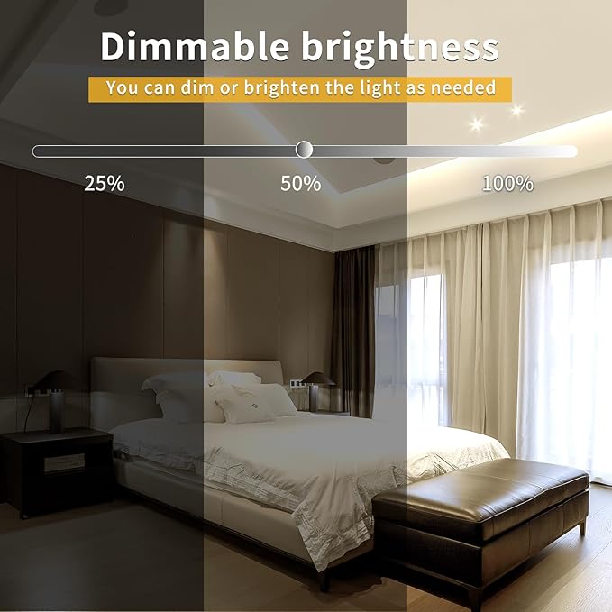 65.6FT 3000K White LED Strip Lights 24V Dimmable Flexible Tape Light with Remote and App Control