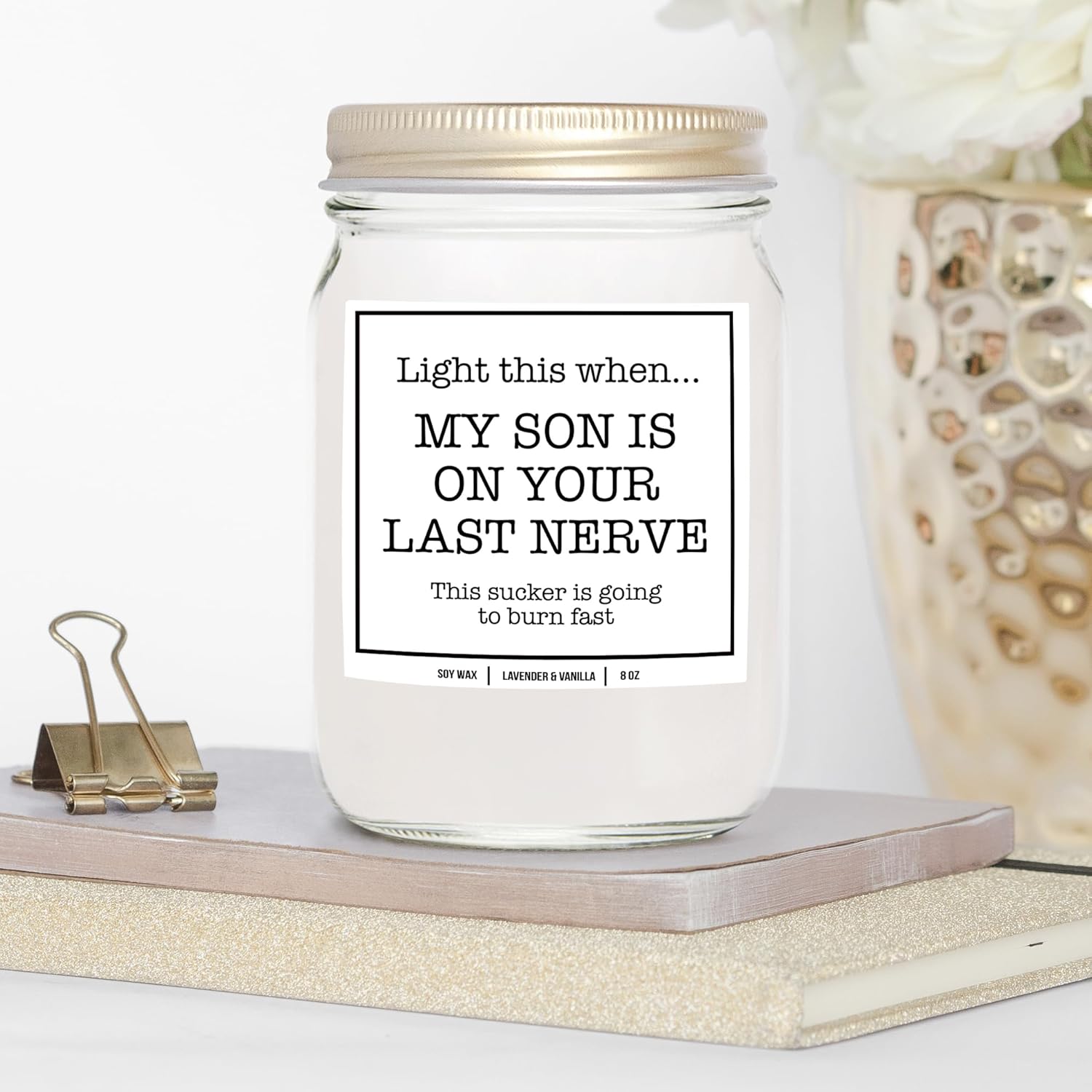 You Nique Designs Daughter In Law Candle 9Oz - Daughter In Law Gifts From Mother In Law - Funny Daughter In Law Candle For Mothers Day & Birthday Gifts For Daughter-In-Law (Lavender & Vanilla)