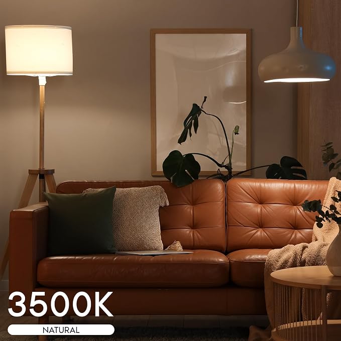 4 Pack A23 LED Light Bulbs 33W 4000 Lumens 3500K Natural White Dimmable E26 Base UL Listed