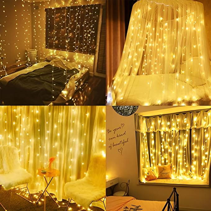 33Ft 100 LED Plug-In Waterproof Fairy String Lights 8 Modes Warm White Twinkle Lights