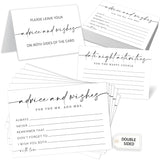 Minimalism Advice And Wishes For The Mr And Mrs - 50 Packs Wedding Advice Cards Bridal Shower Game Cards Reception Guest Book For Bride Groom Newlywed Engagement Party Decoration -A03