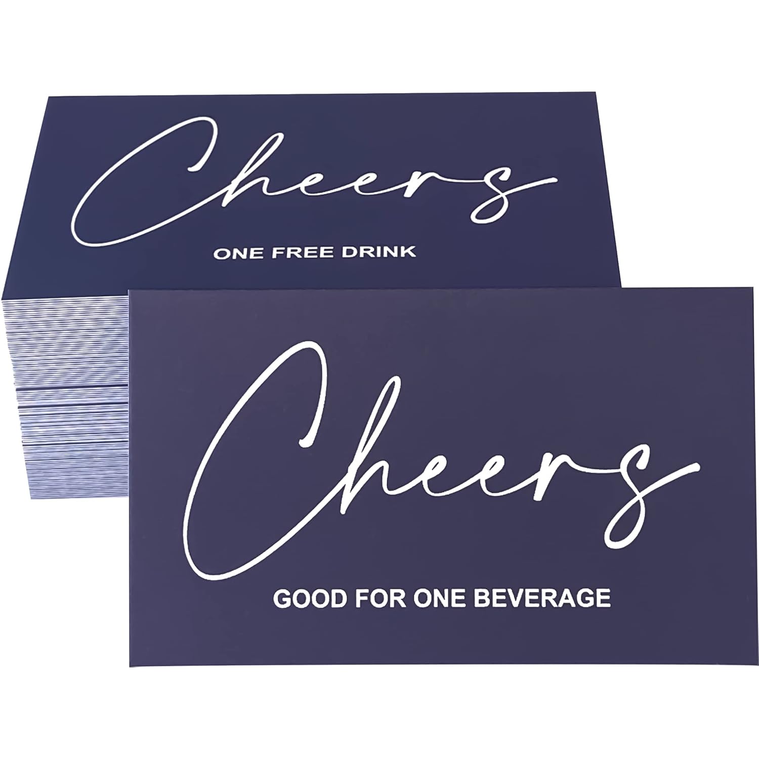 100 Free Drink Tickets Drink Tokens For Party Wedding Halloween Work Event Party Bar Dark Navy Blue Type2