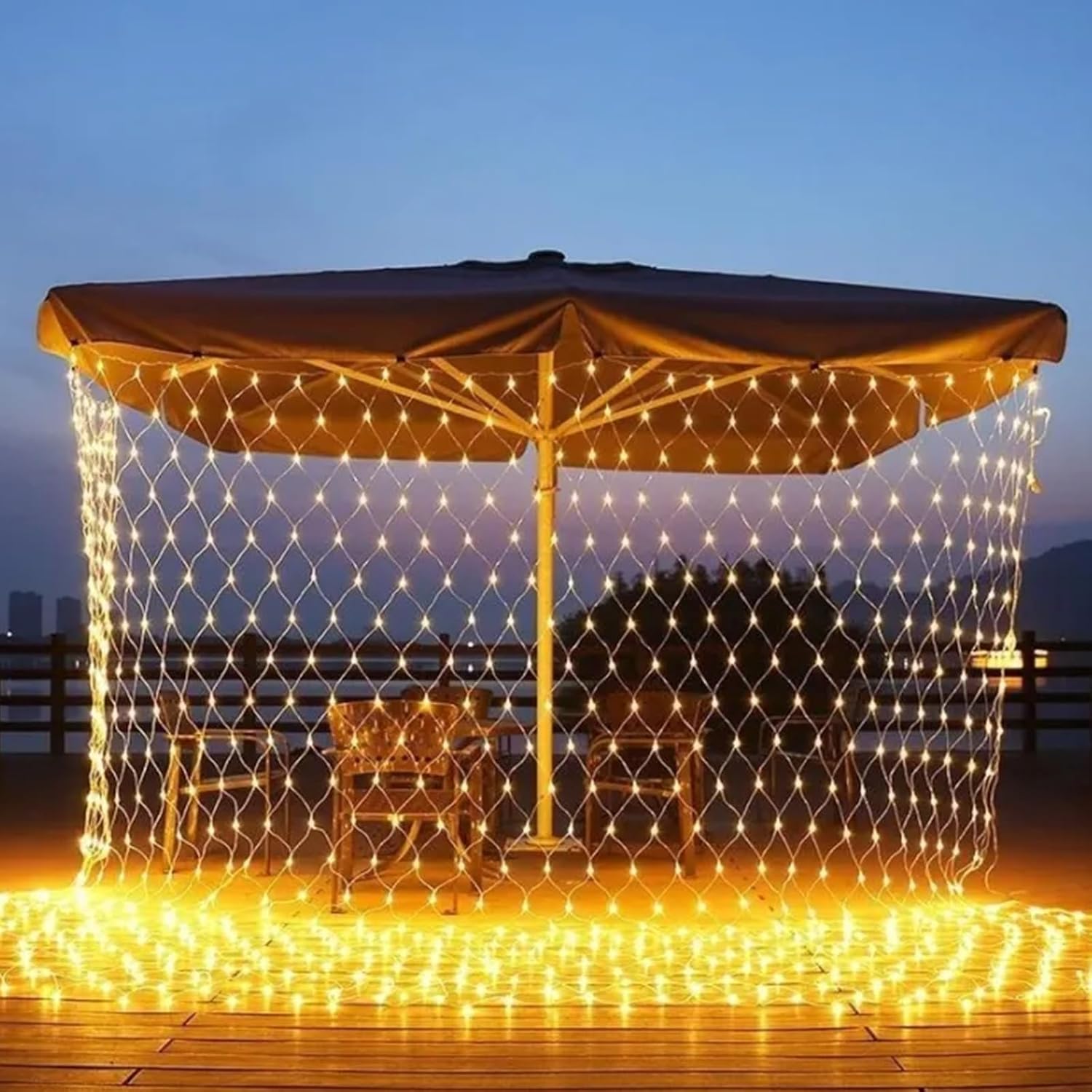 Christmas Net Lights 150L Warm White Lights Green Wire, Connectable Lights Indoor & Outdoor Mesh For Wedding, Christmas