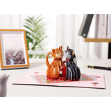 Love Cats Valentines Day 3D Greeting Pop Up Card, Happy Cat Birthday Card, Anniversary, Thinking Of You, Just Because, Congratulations, Mother'S Day - Kitten, Funny, Cute - For Cat Lover, Wife,