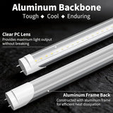 2 Pack 4FT T8 LED Bulbs 24W 3200LM 5000K Type A B Fluorescent Tube Replacement