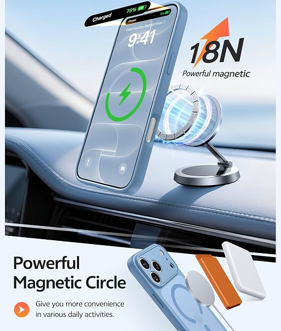 Transparent iPhone 18 Pro and iPhone 17 Pro Case Compatible with MagSafe