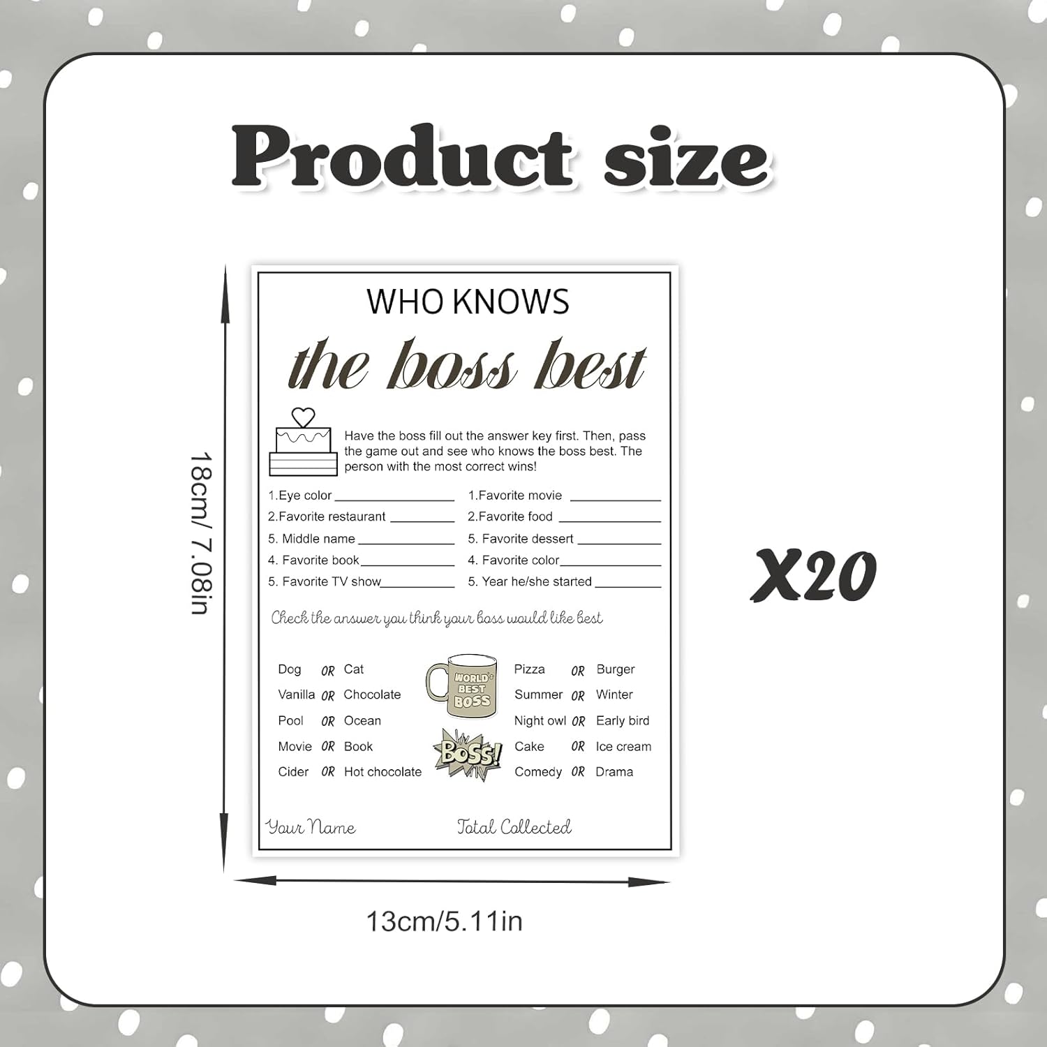 Office Party Games Card For Women Men Boss Day Gifts Team Building Games Card Leadership Brithday Coworkers Gift Who Knows The Boss Best