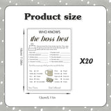 Office Party Games Card For Women Men Boss Day Gifts Team Building Games Card Leadership Brithday Coworkers Gift Who Knows The Boss Best