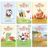 24 Assorted Religious Valentine'S Day Card Set, Bible Verse Valentines Cards With Envelopes And Stickers, Animal Christian Valentines Day Card Bulk For Kids School, 4 X 6 In(6 Designs, 4 Each)