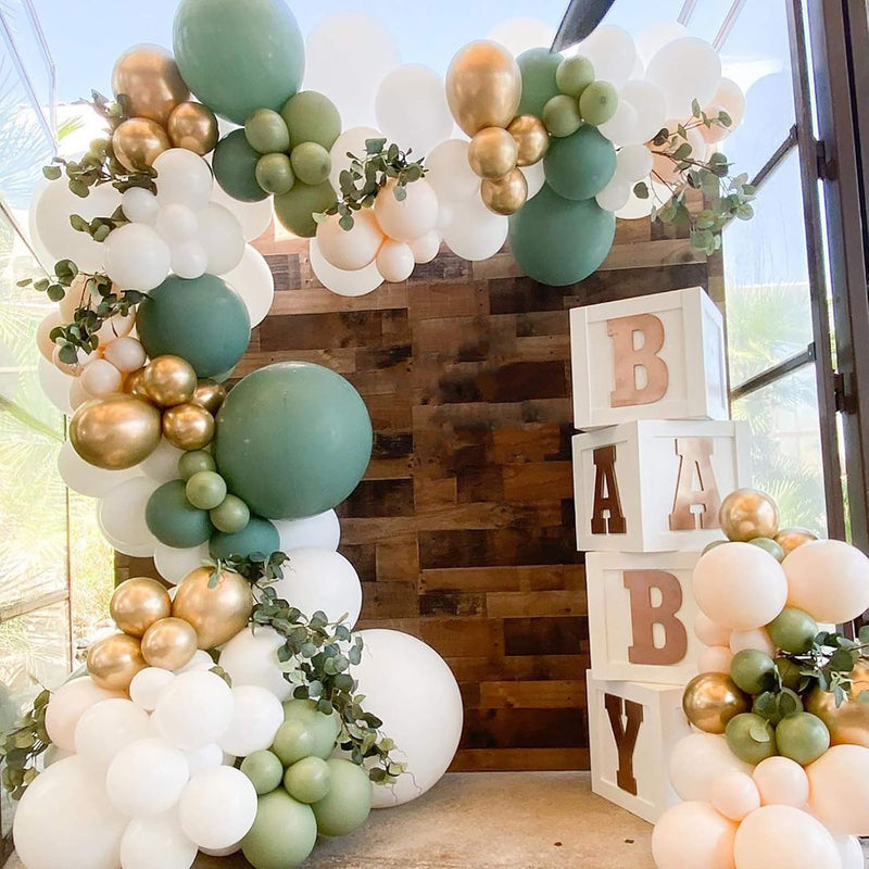 Diy Olive Sage White Gold Balloon Arch Garland Kit For Boho Bridal Sho