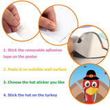 Thanksgiving Party Games Activities For Kids - Pin The Hat On The Turkey Fall Festival Games Party Favors Supplies, Thanksgiving Crafts Gifts For Kids