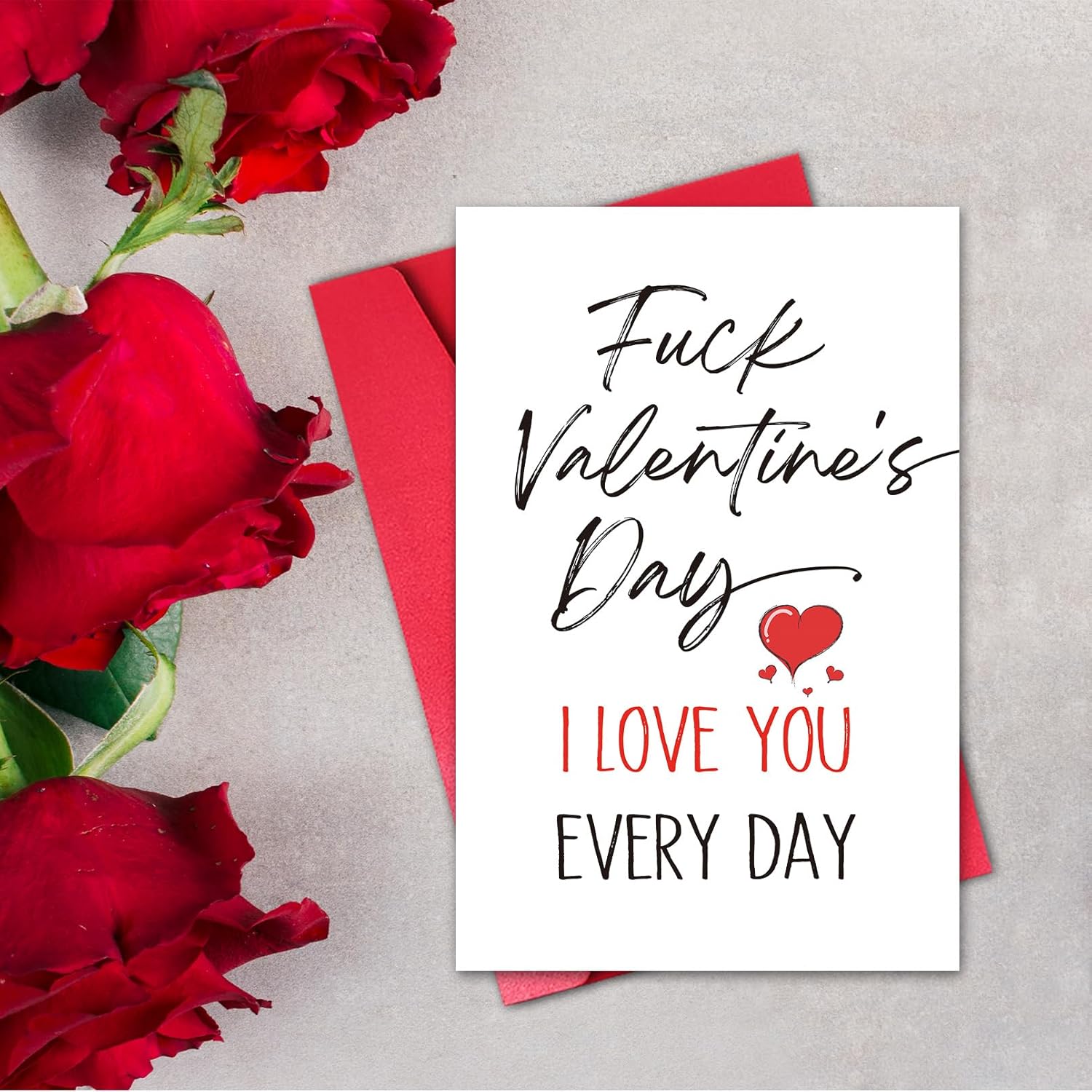 Funny Valentines Day Card For Him, Happy Valentine’S Day Card For Husband Boyfriend, I Love You Everyday