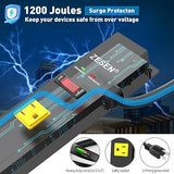 Heavy Duty 12 Outlet Surge Protector Power Strip 4FT Extension Cord 2100J Wide Spaced Wall Mount