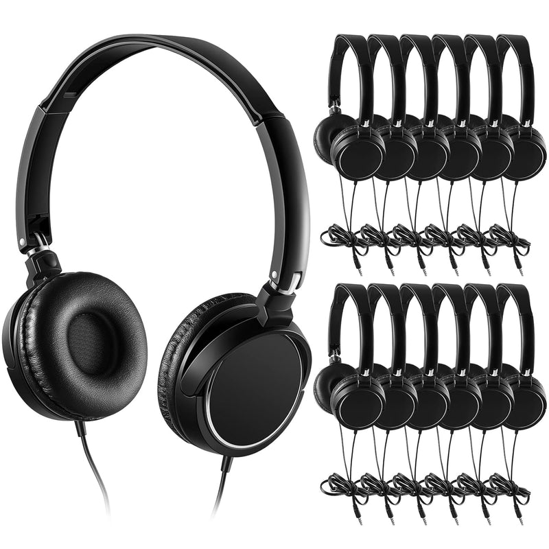 24 Pack Student Headphones Bulk Headphones With Microphone Kids Earphones For