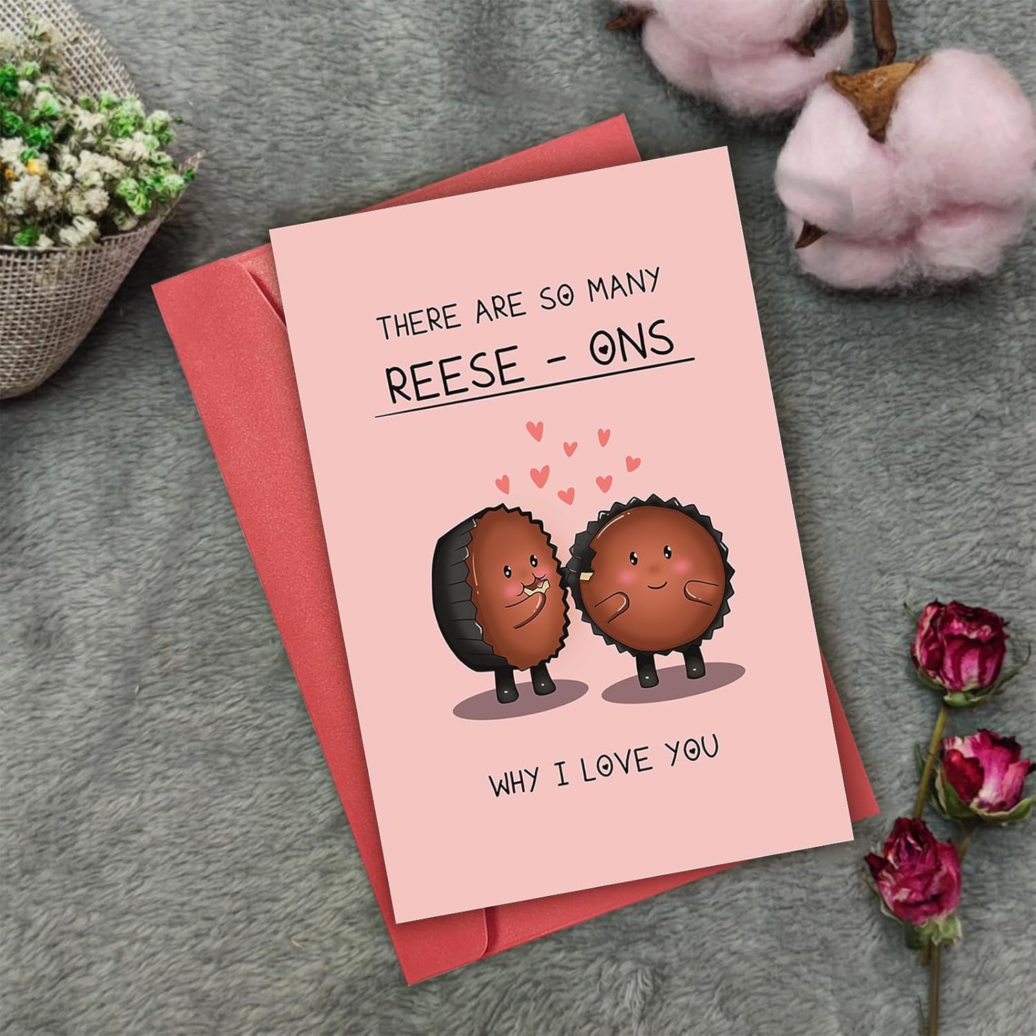 Funny Reese’S Valentines Card, Sweet Anniversary Card For Reese’S Lover, Reeses Peanut Valentines Card Gift For Husband Wife, There Are So Many Reese-Ones Why I Love You