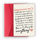 Funny Valentines Day Card,Romantic Valentines Day Card Gifts For Him Her,Best Boyfriend Girlfriends Valentines Day Gifts, Love Cards For Husband Wife