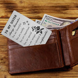 Sister Wallet Card - Mothers Day Cards For Sister - Compliment Gifts For Sister - Sister Birthday Ideas