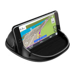 Car Phone Holder, Slip-Free Silicone Mat for Dashboards & Desks - Black