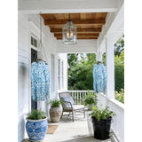 2Pcs Artificial Blue Hanging Wisteria Flowers, 2.95Ft Wisteria Garland With 5 Branches Realistic Silk Hanging Flowers For Decoration, Wedding Arch, Party Backdrop, And Home Wall Decor