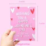Funny Valentine'S Day Card For Him | Anniversary Cards For Husband | Naughty Dirty Inappropriate Valentines Day Card | I'Ll Give You The V Later Card