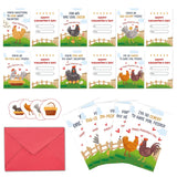 36 Pack Chicken Valentines Day Cards For School Exchange, 6 Cute Chickens Designs Happy Valentine’S Day Cards With Envelopes For Kids Teens, 3.5X5In Mini Size