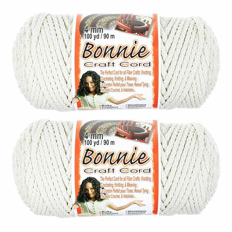 4Mm Macramé Craft Bonnie Cord 100 Yard Skein 2 Pack