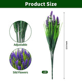 Artificial Flowers 20 Bundles Outdoors Faux Plants Uv Resistant Fake Flowers Faux Bushes Plastic Artificial Flowers Fake Outdoor Plants For Home Garden Decor