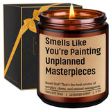 Scented Candle, Gifts For Artists, Painters - Cool Birthday, Appreciation, Valentines Gifts For Artist, Art Teacher, Painting Lovers - Funny Art Studio Decor, Artistic Ideas For Artsy Women, Men