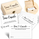 Time Capsule Box 1St Birthday, Baby Time Capsule Box For First Birthday Party Games, 50Pcs Advice And Wishes Cards Gift Keepsake Box For Baby Shower Games Decorations