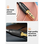 CableCreation Aux Cable (6FT/1.8M), 3.5mm Audio Cable Male to Male, 1/8 inch Auxiliary Stereo Jack Cord for Headphone, Phone, Car Stereos, Speaker and More(with Aux Port)