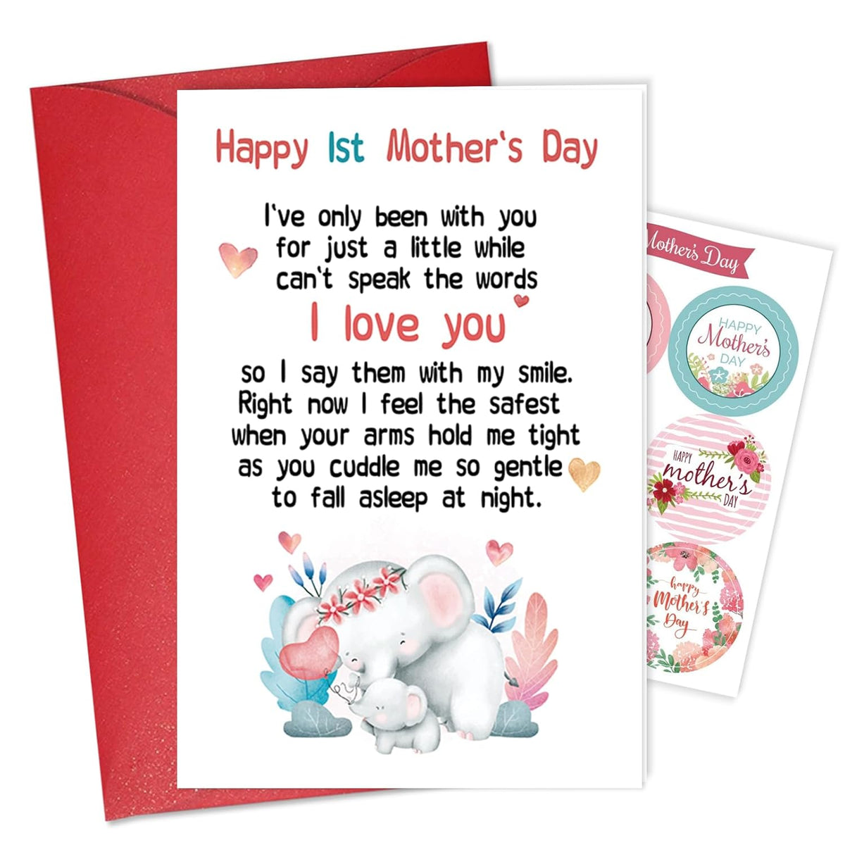 Mothers Day Card-For For New Moms, Card Set With Envelope And Stickers For First Time Mom Pregnant Mom Mother To Be Mommy