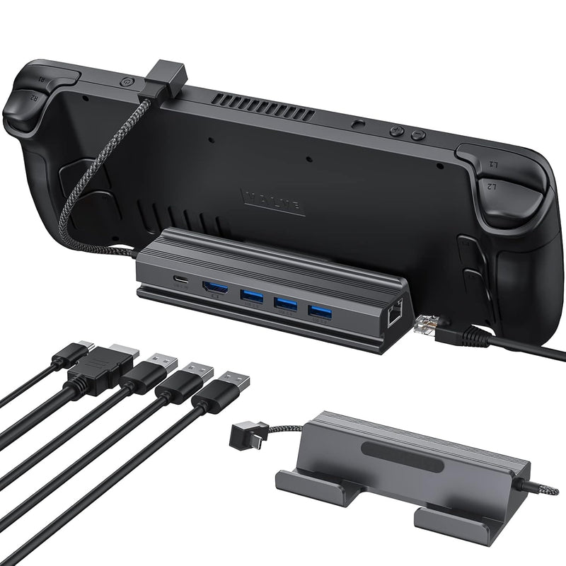 Steam Deck Docking Station, Upgraded 6-In-1 Steam Deck Dock With Hdmi 2.0 4K@6