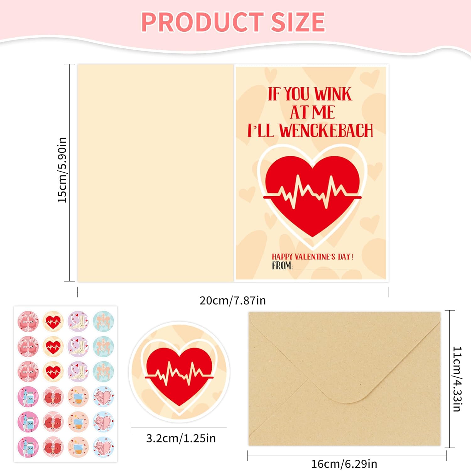 Funny Medical Valentines Day Cards: 24 Pcs Valentine Card For Nurses Coworkers, Healthcare Pun Valentine'S Day Cards With Envelopes & Stickers, Cute Nurse Doctor V-Day Gifts For Office Hospital