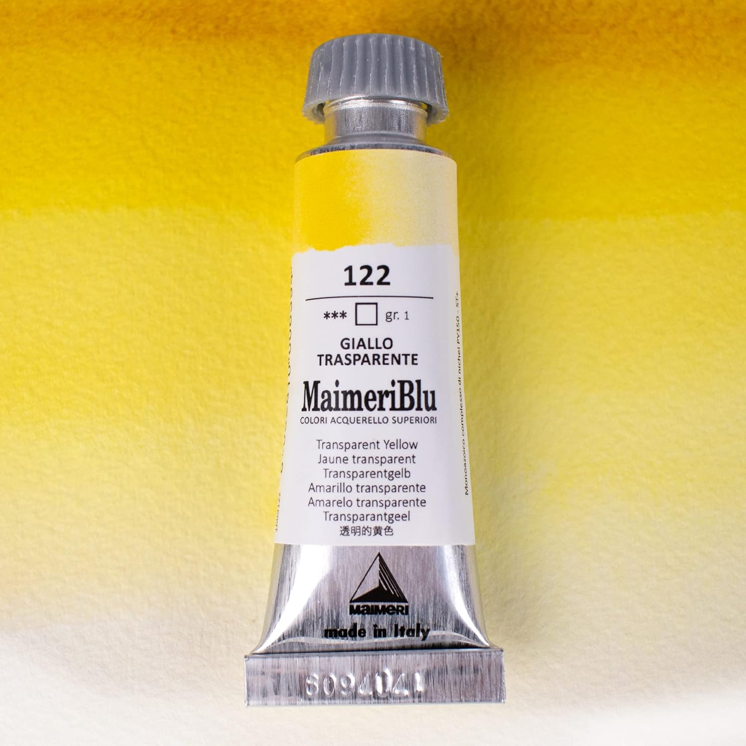 MaimeriBlu 12ml Single-Pigment Watercolor Paint - Transparent Yellow PY150 Professional Watercolor Paint - Lightfast and Transparent Watercolor Paint Tube for Artists