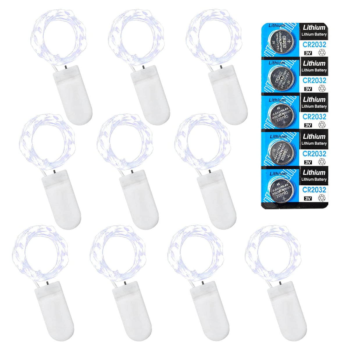 10 Pack Fairy Lights Battery Operated String Lights, 10 Led On 3.3Ft Silvery Copper Wire?For Flowers Gift Box Wedding Pa