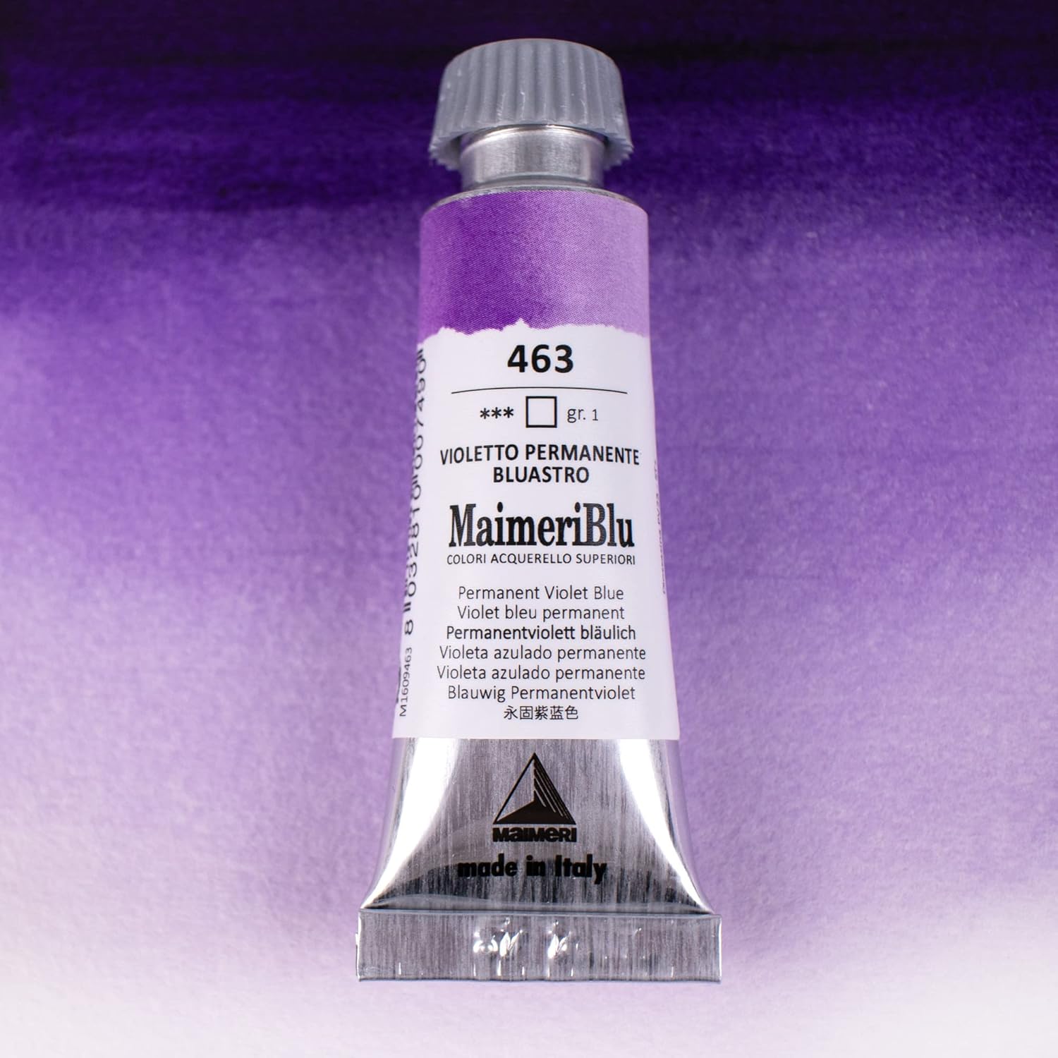 MaimeriBlu 12ml Single-Pigment Watercolor Paint - Permanent Violet Blue PV23 Professional Watercolor Paint - Lightfast and Transparent Watercolor Paint Tube for Artists