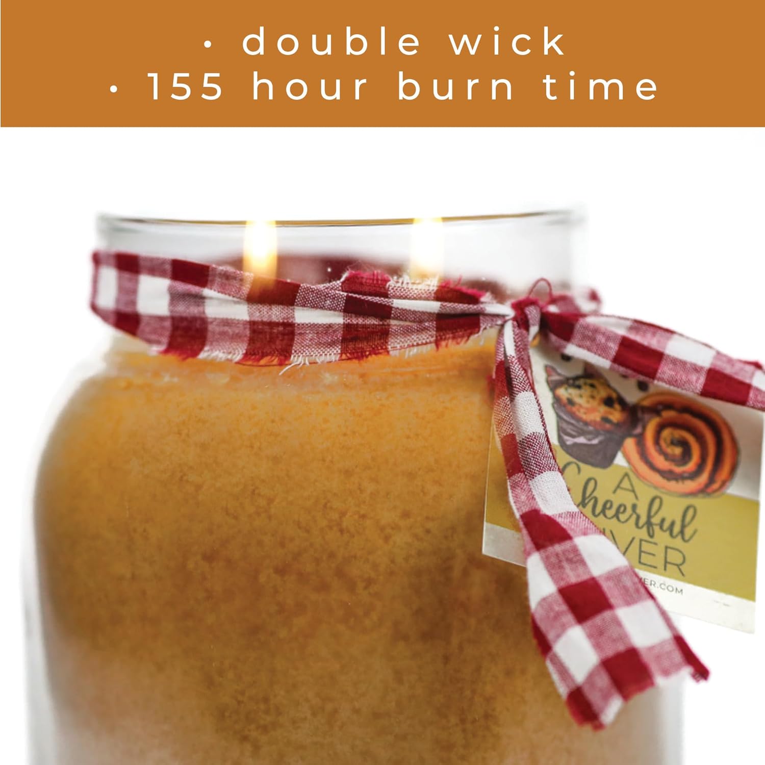 A Cheerful Giver - Oatmeal Maple - 34oz Papa Scented Candle Jar with Lid - Keepers of The Light - 155 Hours of Burn Time, Gift for Women, Orange