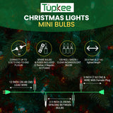 Christmas String Lights 100 Count - Incandescent Mini Red, Green, And Clear Warm Christmas Tree Light - 20.5 Feet Light