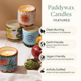 Paddywax Scented Candles Dopo Hand-Painted Ceramic Luxury Artisan Candle, 8-Ounce, Coconut & Amber