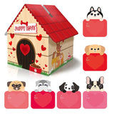 Puppy Love Valentines Mailbox Kit Dog House Card Box With 30 Pcs Greeting Cards For Exchange Students Party Favor