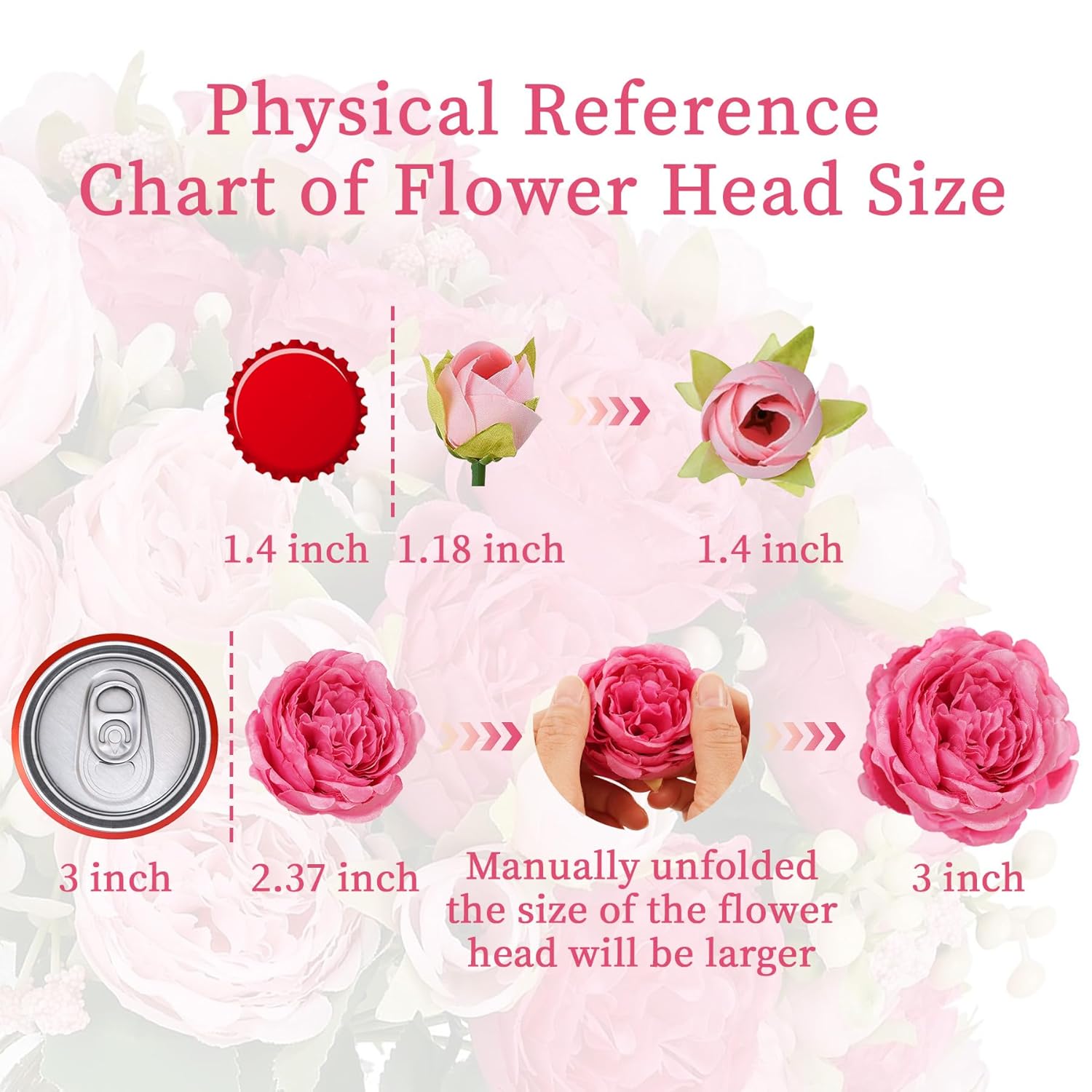 3 Pack Peonies Artificial Flowers, Mixed Pink Fake Flowers Silk Peony Flowers Bouquet Decor For Floral Arrangement Wedding Home Table Centerpiece Vase Party Indoor Outdoors Decoration