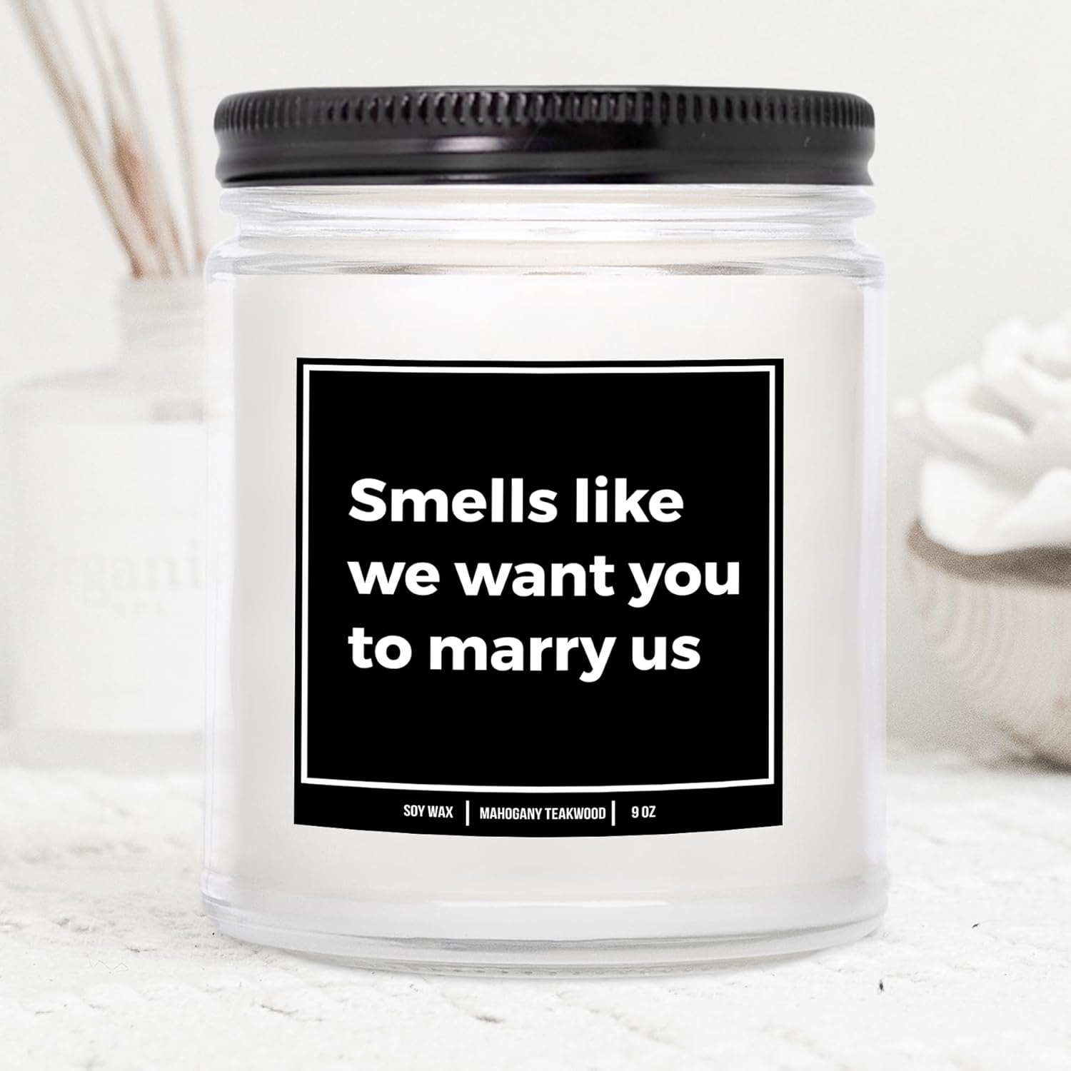 You Nique Designs Wedding Officiant Proposal Candle 9Oz, Will You Marry Us Officiant Proposal Gift, Officiant Gifts, Mahogany Teakwood Candle Gifts For Wedding Officiant (Mahogany Teakwood)