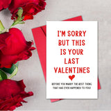 Valentines Day Card For Future Husband, Funny Valentine’S Day Card For Fiance, Happy Valentines Day Card For Men
